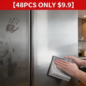 【48PCS ONLY $9.9】Stainless Steel Appliance Cleaner | Scratch-Free Wire Rag Removes Fingerprints | Kitchen Fridge Magic Wipe Bulk