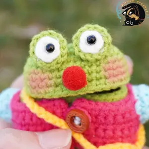 Crochet frog AirPods Pro 2 Case, Retro Green frog,AirPods 3 Case, Case For Apple AirPods1/2, Airpods Pro, Cute Airpods Cover AirPods 4 pro 3