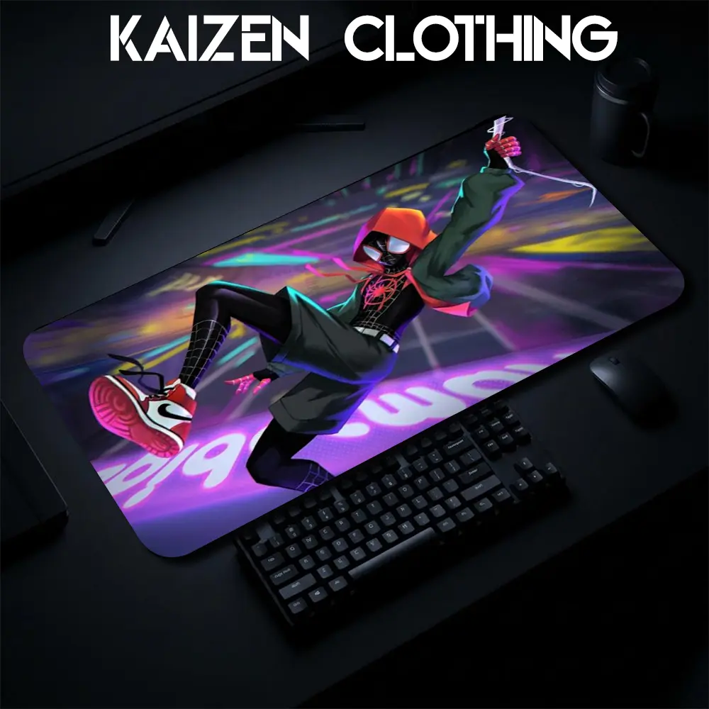 Miles Morales DC, Super hero Gaming Mouse Pad Personal, Custome, Movie Desk Mat Extended Keyboard Pad Waterproof Non Slip Rubber Base Large Mousepad for PC Gamer Setup Desk Accessories 40x21 Inch,Office Gifts, Decor desktop