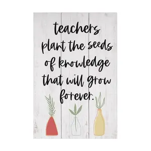 Sincere Surroundings. 16" Seeds Of Knowledge. Rustic Pallet.