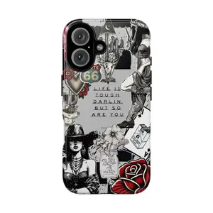 Western Vintage Phone Case, Route 66 cow skull cactus rose mason jar cowboy boot retro quote rustic Americana vibes baddie baby girl aesthetic gift play now fashion vibes