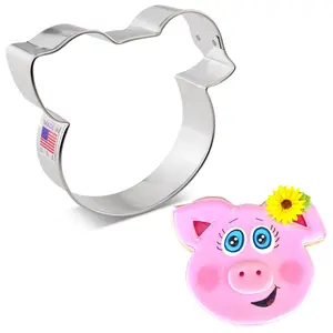 Pig Face Cookie Cutter, 4"