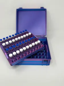 160-Vial 3mL Vial Vault Case | GLP-1 Peptide TRT Storage | 8x20 Grid