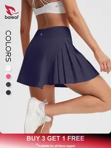 BALEAF Women's Tennis Skirts High Waisted Golf Skorts with Pockets Side Pleated Slit A Line Athletic Pickleball Skirts UPF50+ Sun Protection Tummy Control Lightweight Quick Dry Active Design for Gym Travel Outdoor Casual Daily Multi Purpose Female