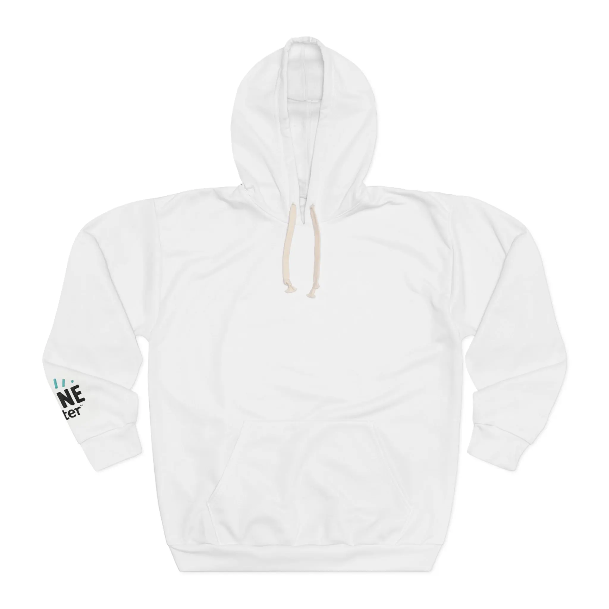 ShineWater Men's Oversized Long-Sleeve Pullover Hoodie Sweatshirt, Premium Polyester Fabric Casual Printed Top with No Pocket, White Menswear Tops