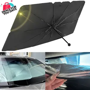 2026 New Foldable Car Windshield Sun Shade Umbrella, UV-Blocking Heat-Insulating Front Window Cover, Universal Fit Sun Shades for Car Windows, SUV Vehicle Sunshade for MPV, Truck & Sedan
