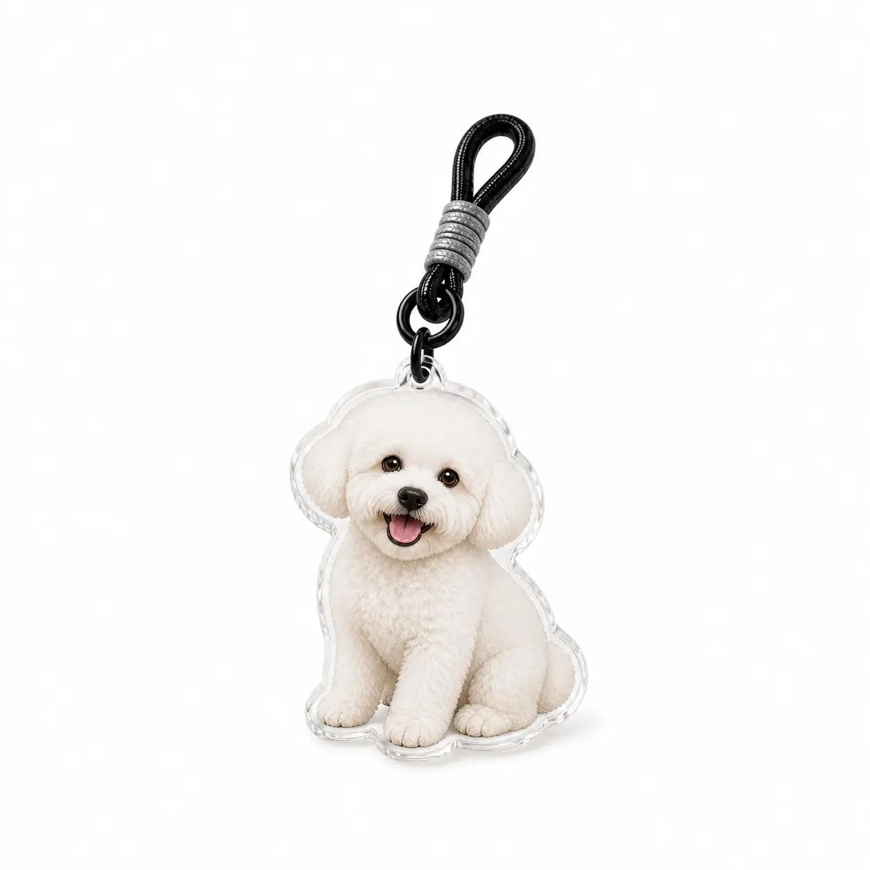 PawPrint Acrylic Pet Keychain | Custom 2D Pet Portrait Keyring | Personalized Gift