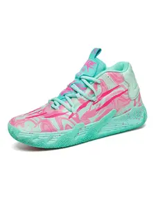 Unisex High-Top, Breathable Colorblock Design, Soft Comfort Lining, Anti-Slip Sole, Streetwear Style, Fashionable Sports Shoes, Stylish Athletic Basketball Shoes