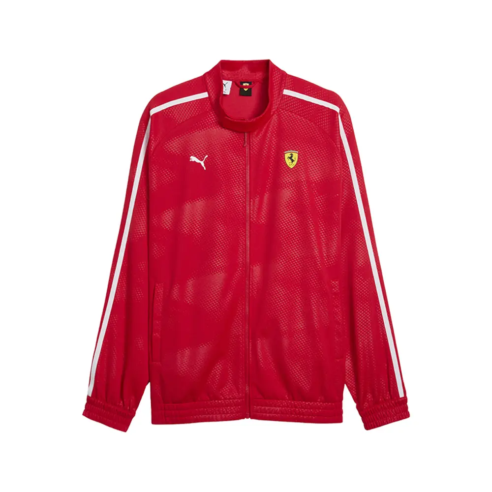 PUMA Mens Scuderia Ferrari T7 Oversized  Athletic Outerwear Casual - Red