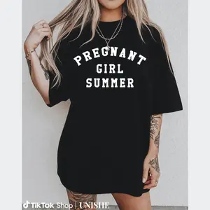 【100% cotton】 Summer Statement Maternity Tee | Bold Black Pregnancy Announcement Shirt | Trendy New Mom To Be Gift | Pregnancy Reveal Graphic Top | Soft Cotton Oversized Pregnancy Apparel | Minimalist Maternity Fashion | Motherhood Gift Idea