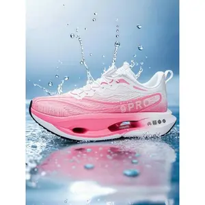 Couple's Bright Color Real Popcorn Carbon Plate Running Shoes | Unisex, Plus Sizes | Spin Lock Closure | Ice-Cool Lightweight | Mint Green Gradient + Cicada-Wing Mesh | Easy On/Off for Runs & Workouts