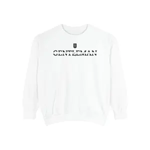 THE GENTLEMAN Unisex Garment-Dyed Sweatshirt - Unisex Design, Comfortable Fit, Available in Various Colors, Ideal for Everyday Wear, Crewneck Menswear Hoodie