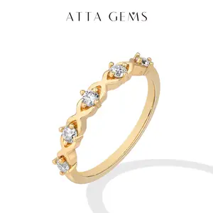 2.5mm D Color VVS1 Lab-Created Moissanite Round Cut Ring, Fashionable Simple Design, Ideal for Daily Wear & Holiday Gifting, R325, Round Cut Rings