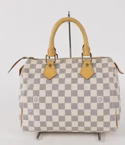 Pre-owned Louis Vuitton canvas Shoulder Bags Speedy 30 Damier Azur