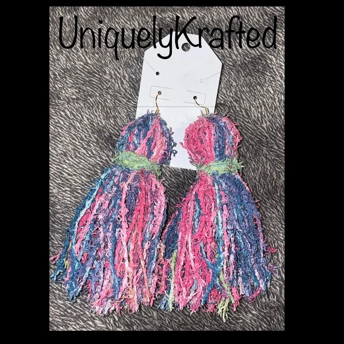 Yarn earrings