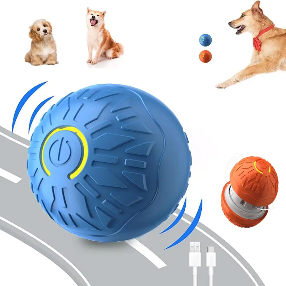 Gift For Pets, USB Rechargeable Smart Gravity Dog Toy Ball, 1 Count Automatic Rolling Ball, Interactive Pet Toy, Dog Chew Toy, Pet Supplies for Small
