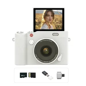 Portable Digital Camera, 64mp Pocket Camera, Beginner-Level Camera with Games & Filters, Ideal Student Gift, Includes 64GB Memory Card, Powerful