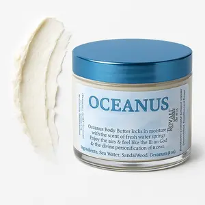 Royale Flyness Oceanus Body Butter 4oz with Shea Butter Cupuacu Butter Avocado Oil & Fresh Water Spring Scent
