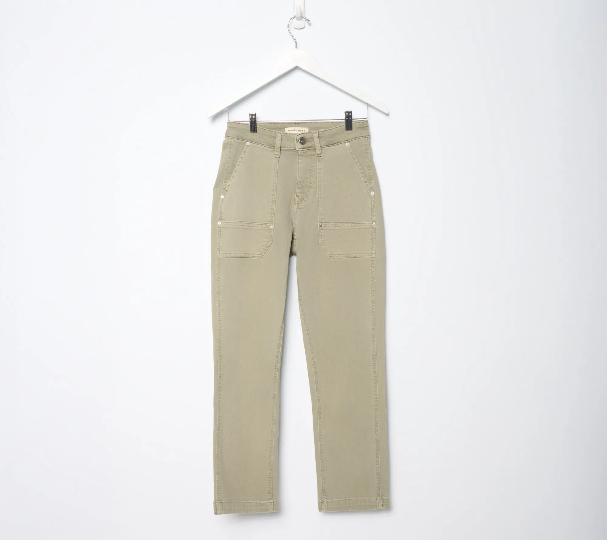 Warp & Weft Petite SBN Stretch Utility Staight-Leg Jeans