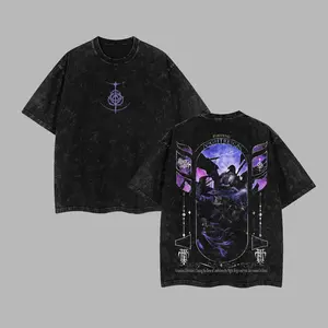 Nightreign Eldenring Boss Anime Retro Unisex Acid Washed T-Shirt, Hoodie, Oversized Unisex Anime Merch, Soft Cotton Streetwear Clothes, Unisex Manga Apparel, Gift for Anime Fans, Christmas Gift