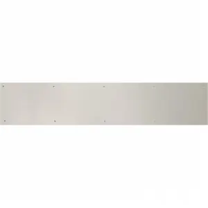 212 MAIN Satin Nickel Kick Plate, 6 in. x 28 in. Aluminum Screw-Mount Design with Included Screws (Model A09-P0628-670)