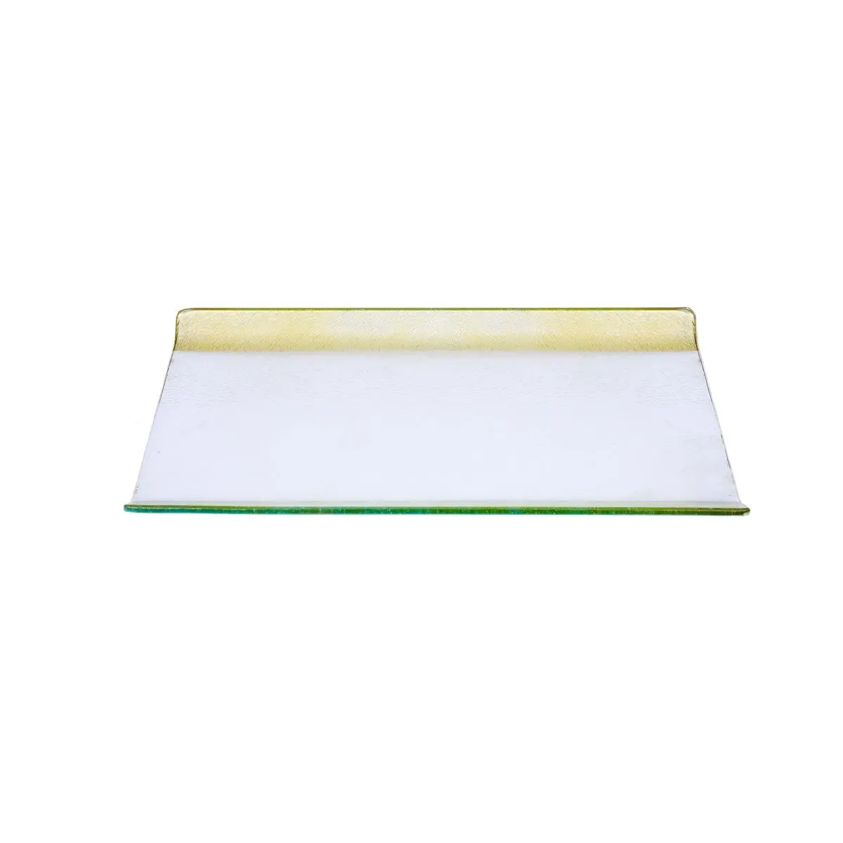 Classic Touch GT785 11.5 x 6.5 in. Glass Tray with Gold Borders
