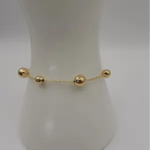 Brazalete de Bolitas Unisex with Small Balls Unique Eye-Catching Design Perfect for Playful Accessories Trendy Stack Bangle Gold Nugget Bracelet