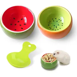 Hamster Bowls Dwarf Hamster Food Bowl Prevent Chewing Hamster Feeding Bowl Guinea Pig Hamster Water Rat Bowl Small Animal Food Dish for Syrian Rabbit Gerbil Chichilla Hedgehog Sugar Glider (2 Pack)