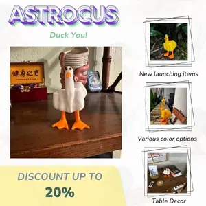 The Duck-You Figurine  Original Middle Finger Goose Statue 5" Height | Funny Office Desk Decor & Rude Meme Ornament | Hilarious Housewarming Gift for Friends | Original Meme Figurine | Funny Office & Home Decor | Quirky "Duck-You" Goose Statue