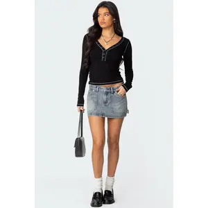 Gigi Carpenter Denim Mini Skirt