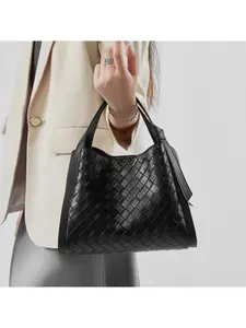 Summer niche new women's bag high-end sense cowhide casual fashion shoulder crossbody leather embossed vegetable basket bag