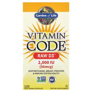 Garden of Life Vitamin Code®, RAW D3™, 120 Vegetarian Capsules