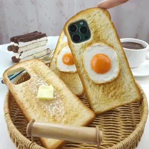 Delicious 3D toast bread phone case Apple suitable for iPhone X  11 12 13 14 15 16pro max phone case simulation bread phone case