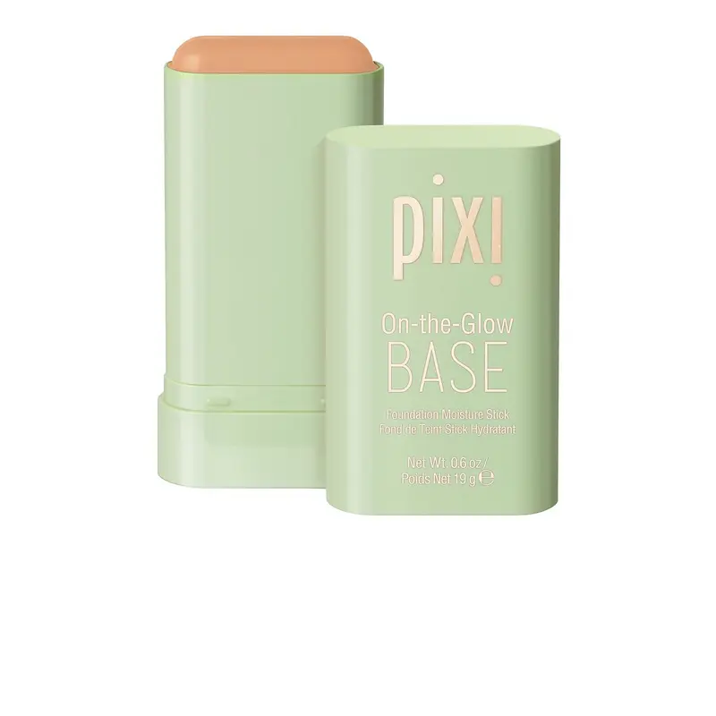 Pixi On-the-Glow Radiant Dewy Tinted Makeup Base Primer - Warm-Toned, Synthetic, Ginseng-Infused, Blendable 0.6oz Formula for Aesthetic Glow & Airbrushed Skin (Beauty & Personal Care)