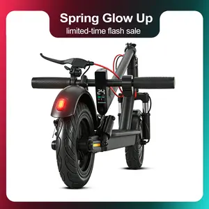 Mankeel 24mph Dual Suspension E-Scooter - 500Max Power, 10"Tire, 24 Miles Long Range, Dual Brakes, Easy Folding Commute E-Scooter