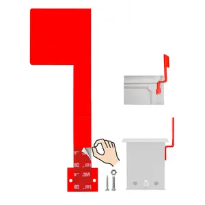 Wall Mount Mailbox Flag (Adhesive or Screw Installation) – Folding 180° Stick-On Flag for Vertical Mailboxes, Easy Assembly, No Tools Required, Weather-Proof Mail Alert Signal