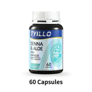 TYILLO SENNA & ALOE VERA CAPSULES，Rich in natural herbal extracts and high-fiber ingredients, aids in gastrointestinal digestion, 60 tablets.