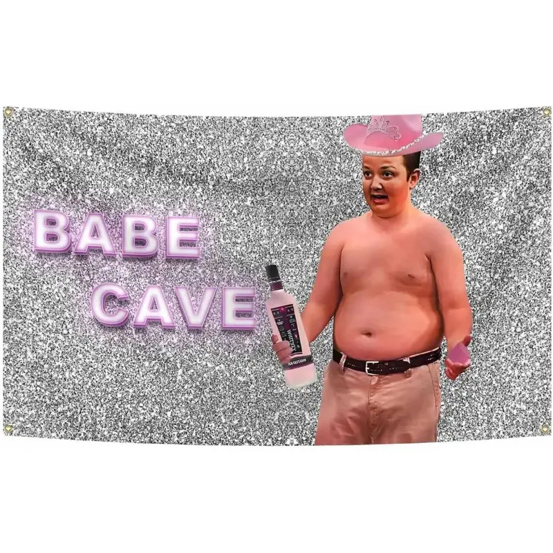 Gibby Man Cave Meme Tapestry, 3x5 FT Durable Decorative Tapestry, Trippy Tapestry, Lightweight Wall Flag, Cool Stuff for Room, Teen Bedroom Decor Accessory, Boho Room Decor, Bohemian Tapestry Style, Boyfriend Gift, Home Supplies Hanging Print