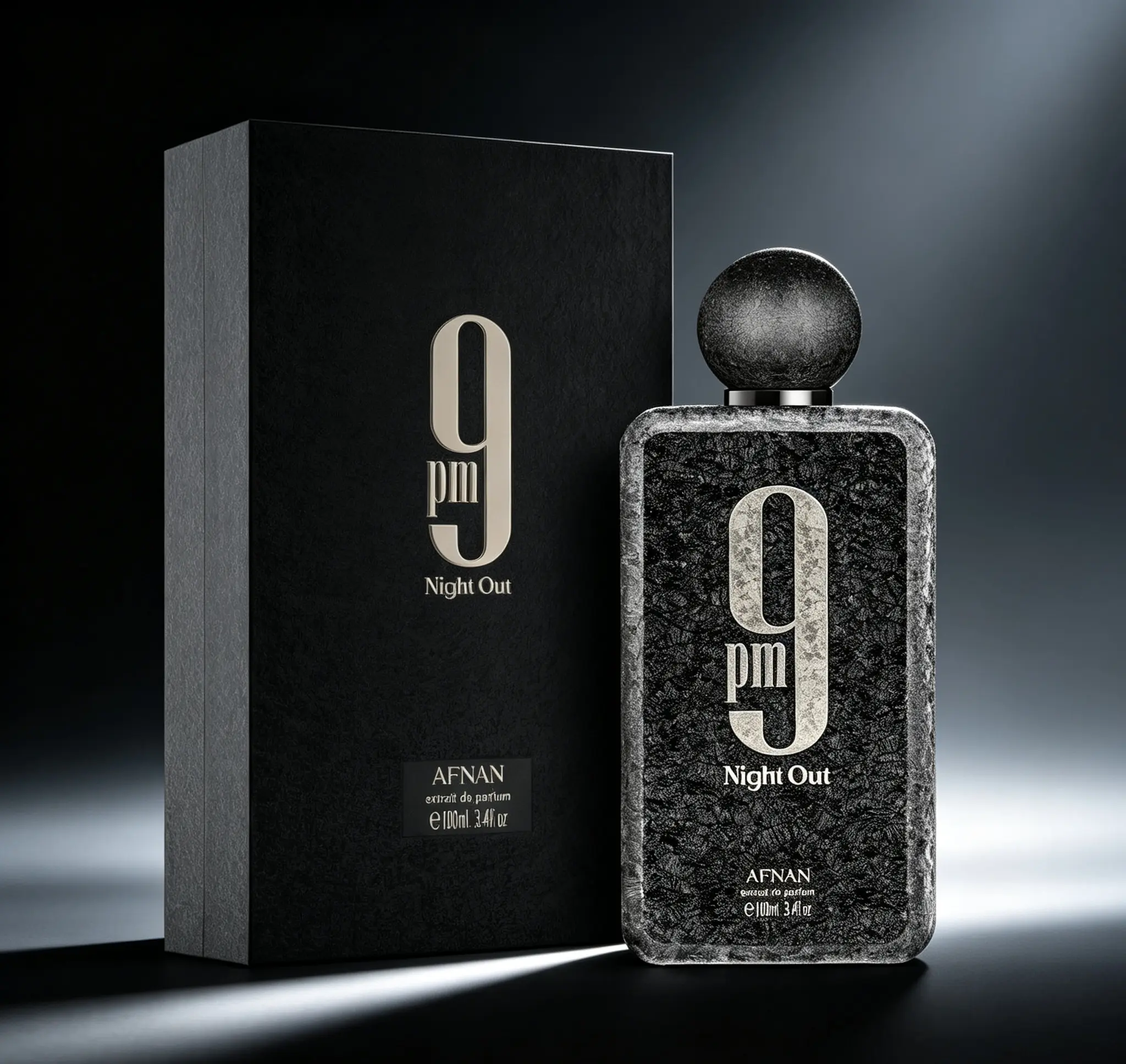 9 PM Night Out Unisex Extrait de Parfum 100ml (3.4 FL OZ), Intense Long-Lasting Evening Fragrance Spray for Men & Women