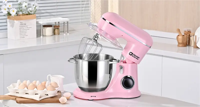 Product Introduction of Kitchen in the box Stand Mixer, 4.5QT+5QT Two bowls Electric Food Mixer, 10 Speeds Kitchen Mixer for Daily Use with Egg Whisk, Dough Hook, Flat Beater 6