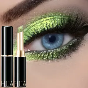 Huasurv Multifunctional Jelly Highlighter Eyeshadow Stick, Luminous Eyeshadow, Long-Lasting Sparkling Highlight, Matte and Metallic Finish for Cheeks and Eyelids