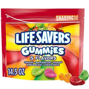 LIFE SAVERS Summer Gummy Candy 5 Flavors Sharing Size 14.5 oz Bag - Sweet Snack Bonbon Mint