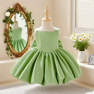 6030 Baby girl green dress emerald color dress popular bud skirt tutu skirt