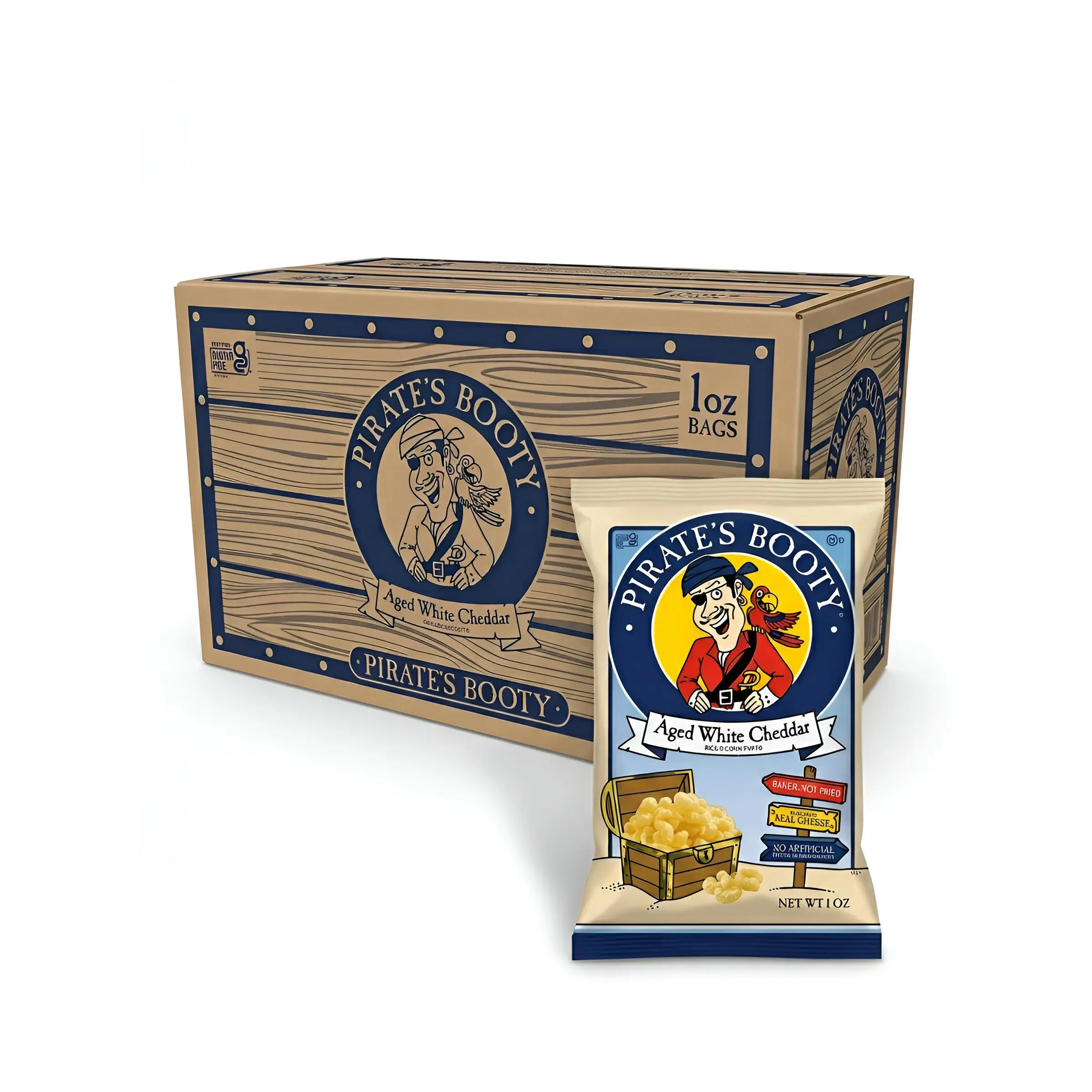 Pirate's Booty Aged White Cheddar  1oz 24ct