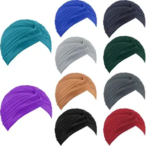 10 Pieces Stretch Turban Chemotherapy Head Wraps - Soft, Breathable Cancer Headwear for Women | Gentle on Sensitive Scalps for Daily Wear, Sleep & Recovery