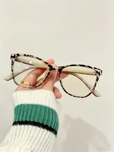 Women’s Leopard Print Cat Eye Blue Light Glasses, Trendy Anti Blue Light Fashion Eyewear, Stylish Casual Frames for Office, Study, Travel & Everyday Streetwear Looks outdoorfun