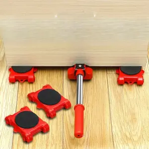 5pcs Moving Set for Easy Furniture Rearrangement, Furniture Lift and Slide Kit, Roller Tool for Large Items, Furniture Lift Mover