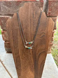 Multi-Stone Arrow Necklace
