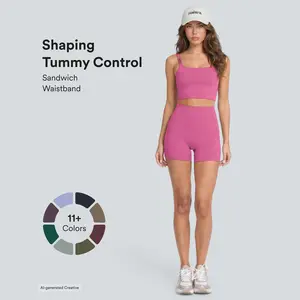 Halara UltraSculpt High Waisted Tummy Control Side Pocket Shaping Training Biker Shorts