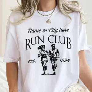Personalized Run Club T-Shirt, Custom Running Shirt, Running Gift, Runner Shirt, Marathon Running Tee, Custom City Name Marathon Shirt L8